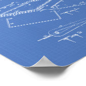 Trampolin 1958 Patentart Blueprint Poster (Ecke)