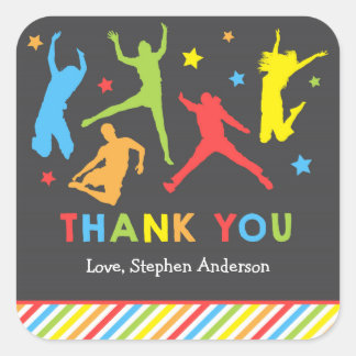 Trampolin-Aufkleber / Hüpfkleber Quadratischer Aufkleber