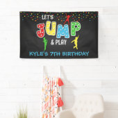 Trampolin Birthday Banner - Junge (Insitu)