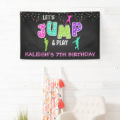 Trampolin Birthday Banner - Mädchen (Insitu)