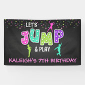 Trampolin Birthday Banner - Mädchen (Horizontal)