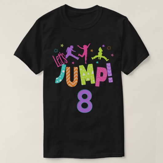 Trampolin Bounce Geburtstagskleidung Outfit Party T-Shirt (Design vorne)