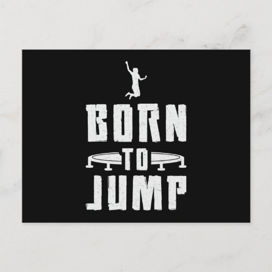 Trampolin, Geboren für den Sprung Gymnast Trampoli Postkarte (Vorderseite)