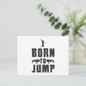 Trampolin, Geboren zum Jump Gymnast Postkarte (Stehend Vorderseite)