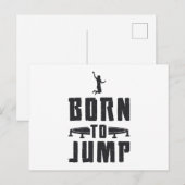 Trampolin, Geboren zum Jump Gymnast Postkarte (Vorne/Hinten)