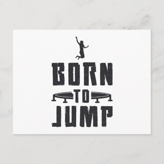 Trampolin, Geboren zum Jump Gymnast Postkarte (Vorderseite)