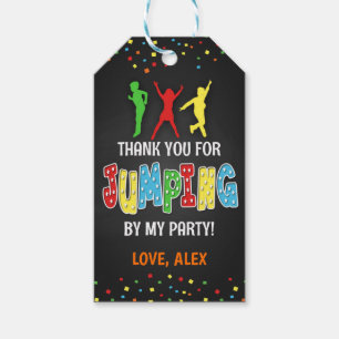 Trampolin Geburtstagsparty Gefallen Tag - Junge Geschenkanhänger