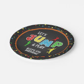 Trampolin Geburtstagsparty Plate - Junge Pappteller (Schrägansicht)