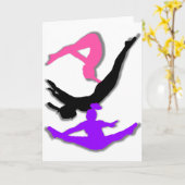 Trampolin Gymnastik Karte (Gelbe Blume)