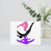 Trampolin Gymnastik Postkarte (Stehend Vorderseite)