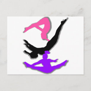 Trampolin Gymnastik Postkarte