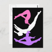 Trampolin Gymnastikkarte Postkarte (Vorne/Hinten)