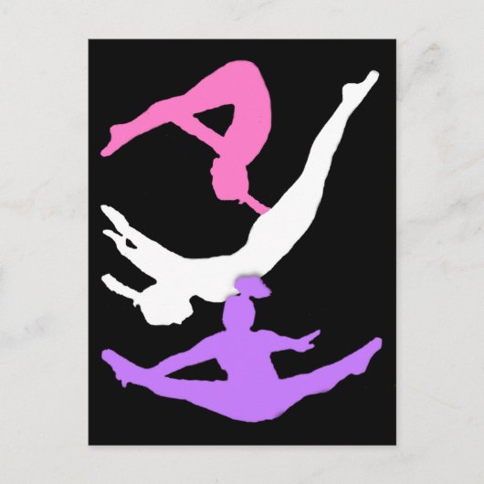 Trampolin Gymnastikkarte Postkarte (Vorderseite)