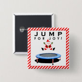 Trampolin Holiday-Geschenk Button (Vorne & Hinten)