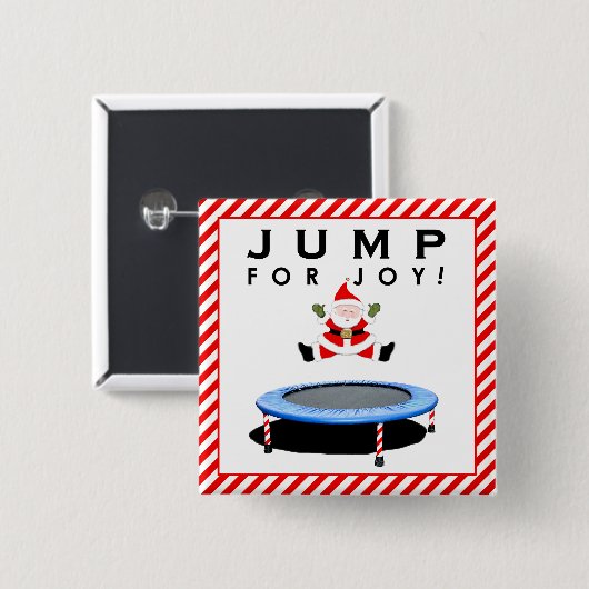 Trampolin Holiday-Geschenk Button (Vorne & Hinten)