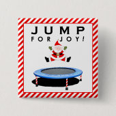 Trampolin Holiday-Geschenk Button (Vorderseite)