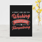 Trampolin Ich könnte sehen, Sprung Gymnast Trampol Karte (Gelbe Blume)