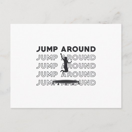 Trampolin Jump Around Gymnastik Spenden Postkarte (Vorderseite)
