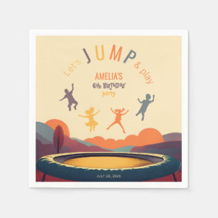 Trampolin Lasst uns springen und spielen Kinder-Ge Serviette