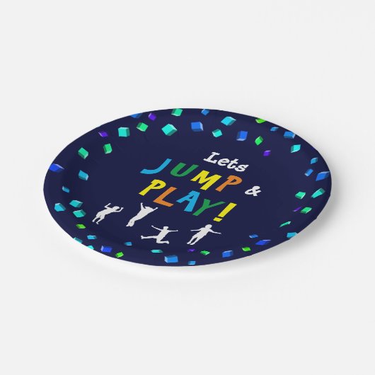 Trampolin oder Bounce Party Paper Teller (Schrägansicht)