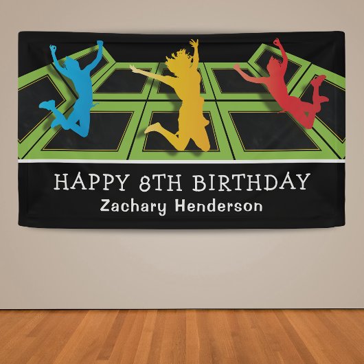 Trampolin Park Kindergeburtstag Party Banner