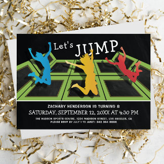Trampolin Park Kindergeburtstag Party Einladung