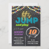 Trampolin Park Kindergeburtstag Party Einladung (Vorderseite)