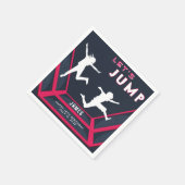 Trampolin Park Let's Jump Red Birthday Party Serviette (Ecke)