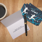 Trampolin Park Springen Blue Birthday Party Dankeskarte