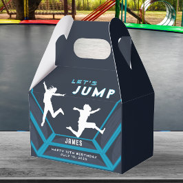 Trampolin Park Springen Blue Birthday Party Geschenkschachtel