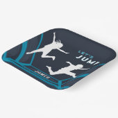 Trampolin Park Springen Blue Birthday Party Pappteller (Gewinkelt)