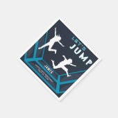 Trampolin Park Springen Blue Birthday Party Serviette (Ecke)