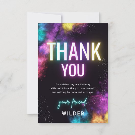 Trampolin Party Danke Karte (Vorderseite)