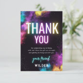 Trampolin Party Danke Karte (Stehend Vorderseite)