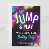 Trampolin-Party Einladung | PARTY (Vorderseite)