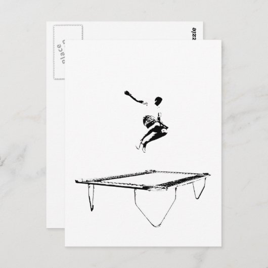 Trampolin Postkarte (Vorne/Hinten)