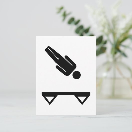 Trampolin Postkarte (Stehend Vorderseite)
