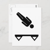 Trampolin Postkarte (Vorne/Hinten)