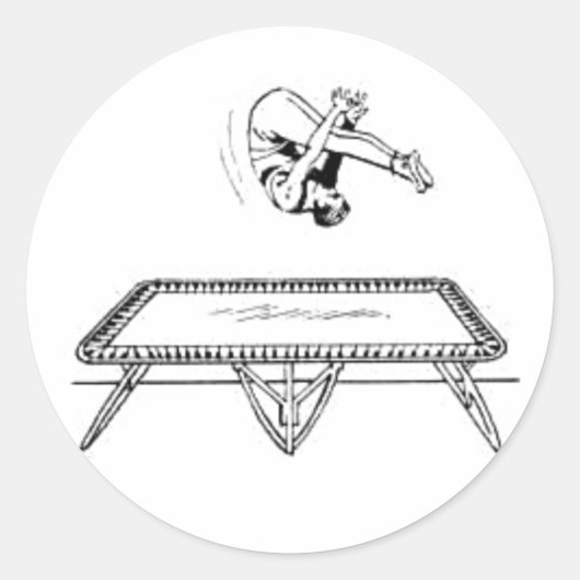 Trampolin Runder Aufkleber (Vorderseite)