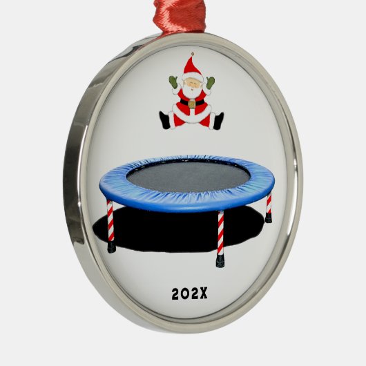 Trampolin Silbernes Ornament (Rechts)