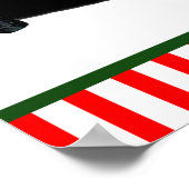 Trampolin springender Weihnachtsmann Poster (Ecke)