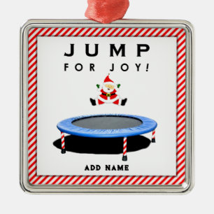 Trampolin springender Weihnachtsmann Weihnachten Ornament Aus Metall