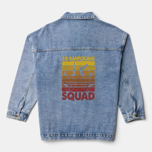 Trampolin Squad Jumping Trampolin Gymnastik Jeansjacke (Rückseite)