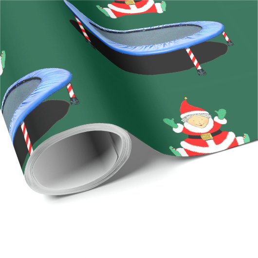 Trampolin-Turnen Weihnachtspapier Geschenkpapier (Rolleneckpunkt)