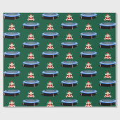 Trampolin-Turnen Weihnachtspapier Geschenkpapier (Flach)