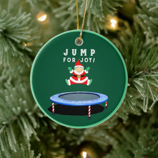 Trampolin-Weihnachts-Sammelobjekt Keramik Ornament (Baum)