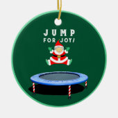Trampolin-Weihnachts-Sammelobjekt Keramik Ornament (Vorne)