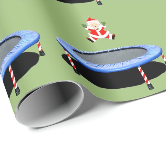Trampolin Weihnachtsgeschenk Geschenkpapier (Rolleneckpunkt)