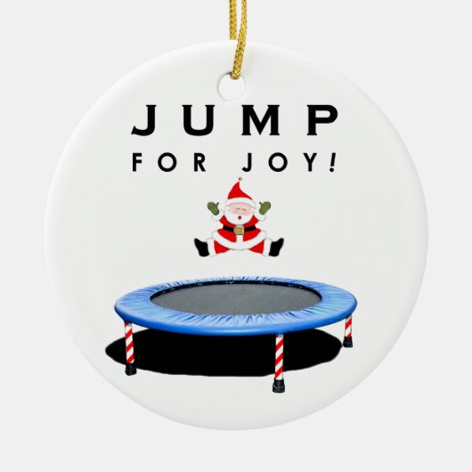 Trampolin Weihnachtskollektiv Keramik Ornament (Vorne)