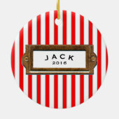 Trampolin Weihnachtskollektiv Keramik Ornament (Hinten)